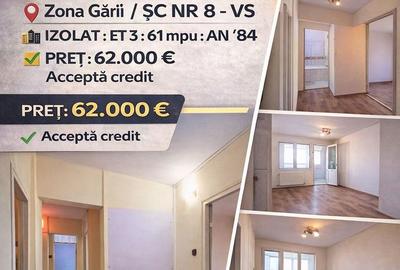 Apartament cu 3 camere în Central