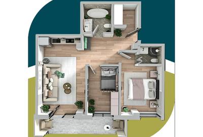 Apartament cu 3 camere în Galata - 1