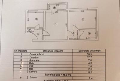 Apartament cu 2 camere semidecomandat în Sud - 14