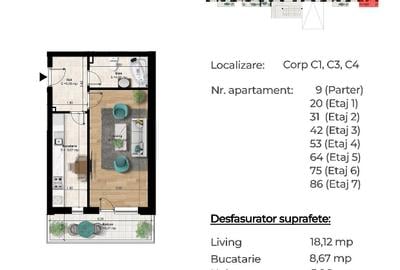 Garsonieră decomandată în Berceni - 1