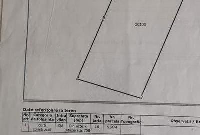 Teren de 708 mp, în Nanov - 1