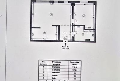 Apartament cu 2 camere decomandat în Central