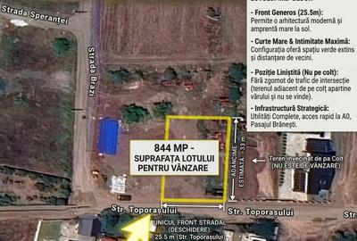 Teren Construcții intravilan de 844 mp, în Brănești - 1