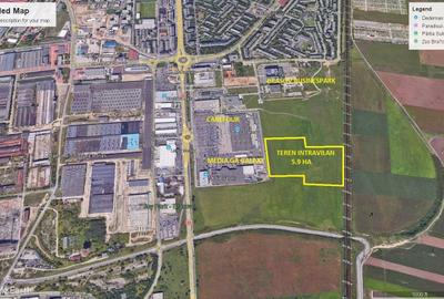 Teren Construcții intravilan de 59000 mp, în Calea București - 1