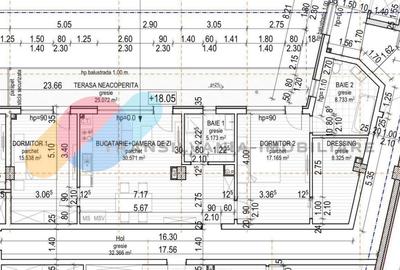 Penthouse 3 camere - 85 mp utili, terasa 25 mp, parcare subterana, zona Platinia - 17