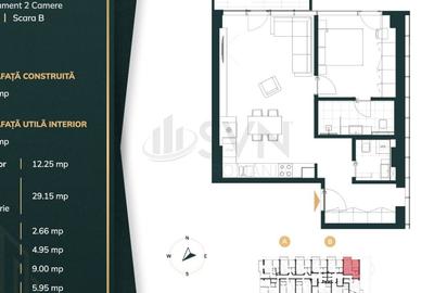Apartament cu 2 camere semidecomandat în Barbu Văcărescu - 10