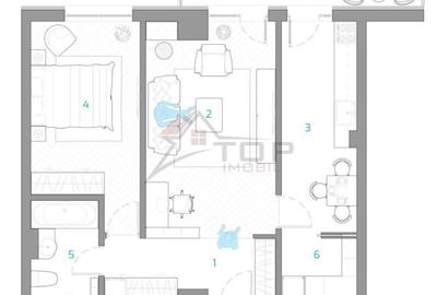Apartament cu 2 camere decomandat în Nicolina - 1