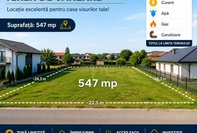 Teren de 547 mp, în Moșnița Nouă
