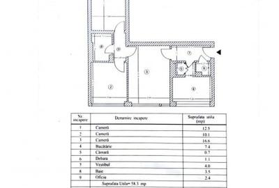 Apartament cu 3 camere semidecomandat în Titan - 9