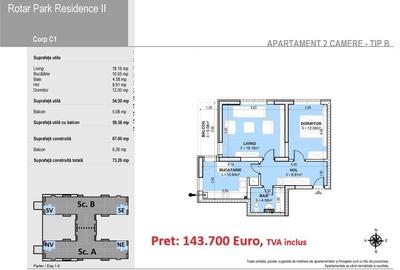 Apartament cu 2 camere decomandat în Roșu - 3