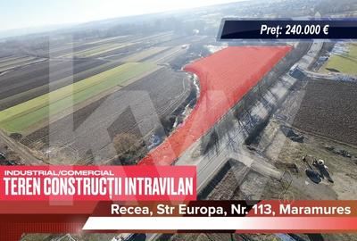Pret Nou: 169.000 EUR! str. Europa 113, Teren Constructii in Recea, Baia Mare
