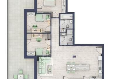 Penthouse cu 4 camere decomandat în Turnișor - 2