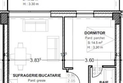Apartament de vanzare, cu 2 camere, 71 mp, terasa 19 mp, zo - 2