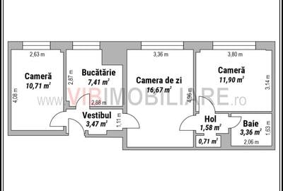 Calea Grivitei - Chibrit, apartament 3 camere - 10