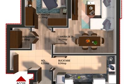 Apartament cu 2 camere decomandat în Central - 5