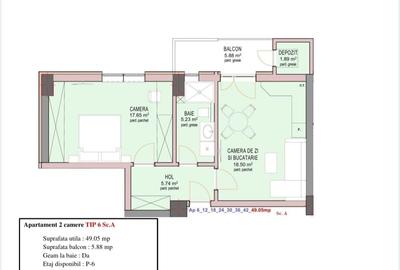 Apartament cu 2 camere decomandat în Mihai Viteazul