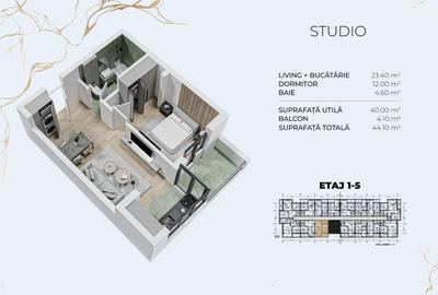 Apartament cu 2 camere semidecomandat în Berceni - 1