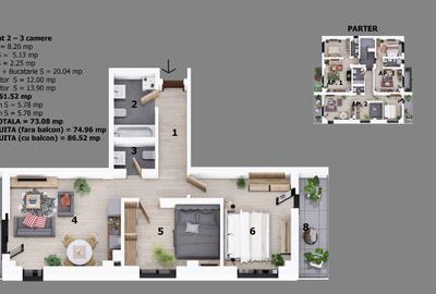 Apartament 3 camere strada Maramures | Parc Unirii | Proiect nou | Apartament 3 camere strada Maramures | Parc Unirii | Proiect nou | - 6