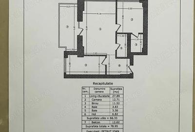 Apartament cu 3 camere decomandat în Barbu Văcărescu - 3