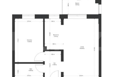 Apartament cu 2 camere semidecomandat în Ghirodei