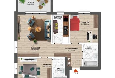 Apartament 3 camere de Lux, Greenfield, 88 m2, vedere la padure - 15