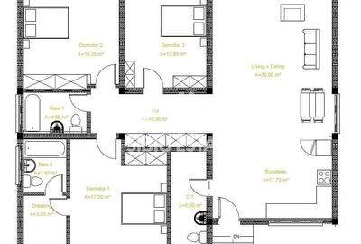 Casă individuală cu 4 camere cu Canalizare în Șura Mică - 4