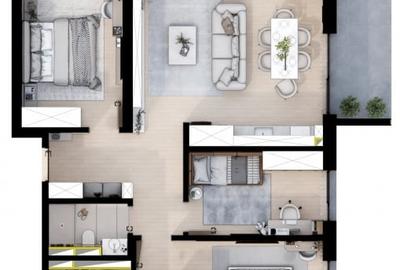 Apartament cu 4 camere nou tip Roma de vanzare, Prima Urbana 3-Oradea - 3