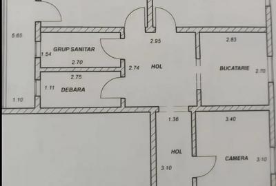 Apartament cu 3 camere decomandat în Central - 1