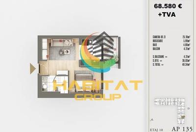 Confort urban: garsonieră de 40.34 m² cu design bine gândit - 2