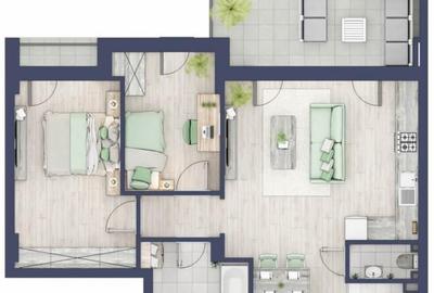 Apartament cu 3 camere semidecomandat în Turnișor - 3