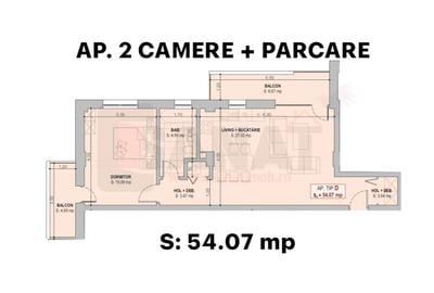 RO/EN Ap. NOU cu 2cam., 66.83 mp, parcare, balcon, etj.1 - DEZVOLTATOR RO/EN Ap. NOU cu 2cam., 66.83 mp, parcare, balcon, etj.1 - DEZVOLTATOR - 2