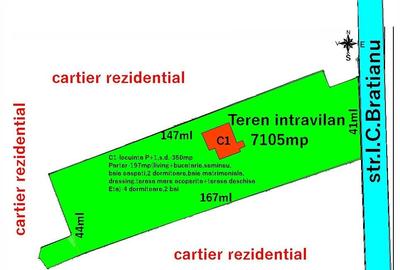 Teren Construcții intravilan de 7105 mp, în Ultracentral