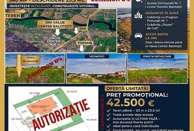 Teren Construcții intravilan de 540 mp, în Balotești - 1