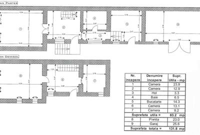 Casă cu 3 camere în Central - 1