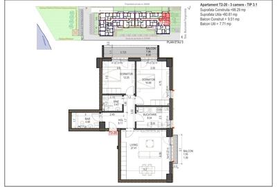 Straulesti metrou 3 camere decomandat spatios vedere panoramica - 1