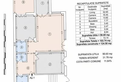 Apartament cu 3 camere, mobilat în Bucureștii Noi - 7