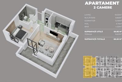 Apartament 2 camere Campus Scolar - 4