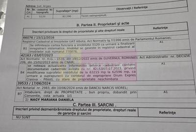 Teren de 94000 mp, în Bradu