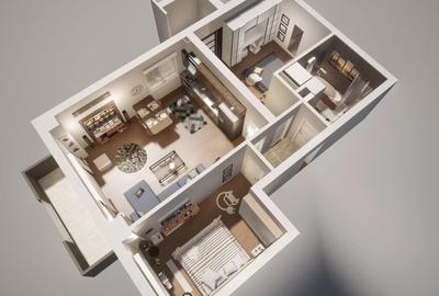 Apartament de vanzare, cu 3 camere, 60 mp, zona Ansamblul Vest Residence - 2