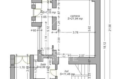 Casa individuala, 6 camere, 3 bai, garaj,acces auto, teren de 411 - 22