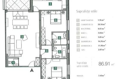 Apartament 3 Camere Lux Vedere Lac Metrou 8 Minute Comision 0 - 6