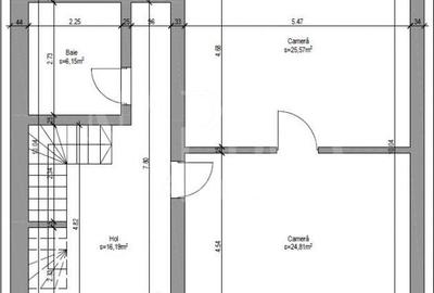 Casă individuală cu 4 camere cu Canalizare în Central
