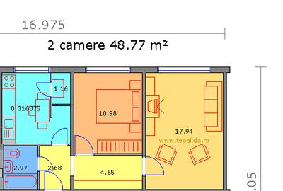 Apartament cu 2 camere decomandat, mobilat în Drumul Taberei - 10