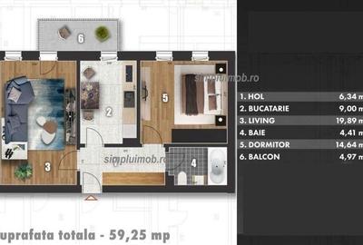 Apartament cu 2 camere decomandat în Metalurgiei - 1