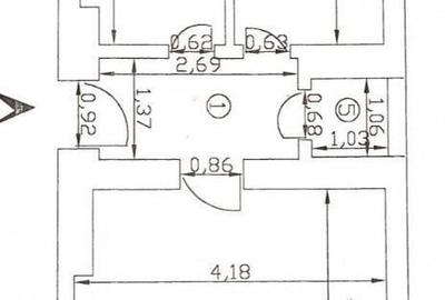 Central 13 Septembrie Tudor Vladimirescu, garsoniera cf. 1, dec. - 2
