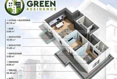 Penthouse ,3 camere , 115 mp , Green Residence - 9