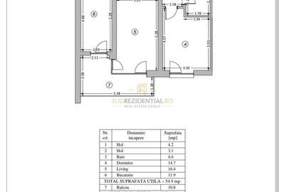 Apartament cu 2 camere decomandat în Metalurgiei