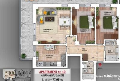 AP. 3CAM. DECOMANDAT IN BLOC P+3 PREMIUM  / N. GRIGORESCU! - 3