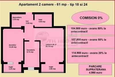 Apartament 2 camere nou de vanzare in Iasi Valea Lupului, bloc nou Apartament 2 camere nou de vanzare in Iasi Valea Lupului, bloc nou - 2