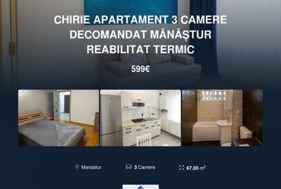 Apartament cu 3 camere decomandat, mobilat în Mănăștur - 7